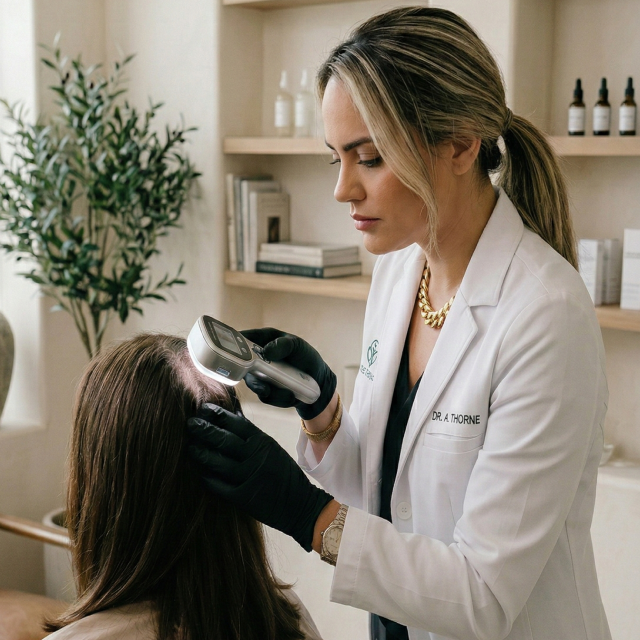 Camila Camargo, Tricologista e Sócia atuando no consultório