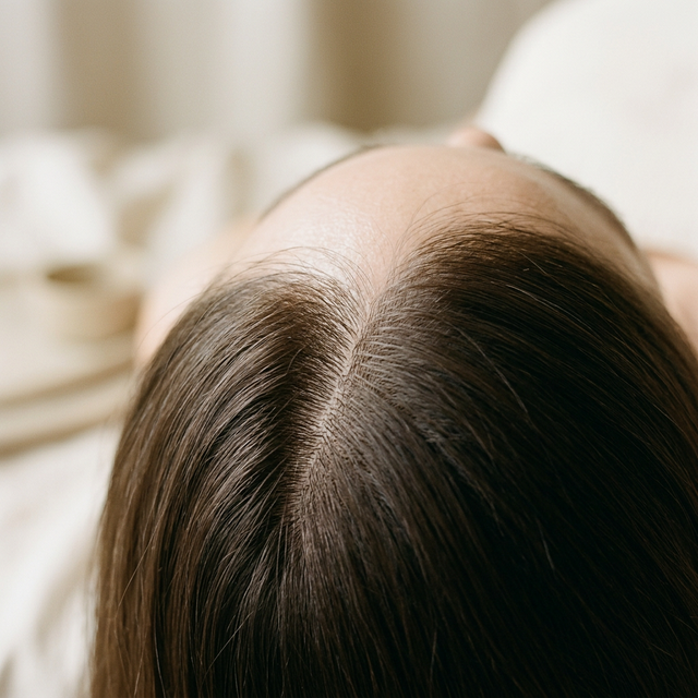 Textura de couro cabeludo saudável